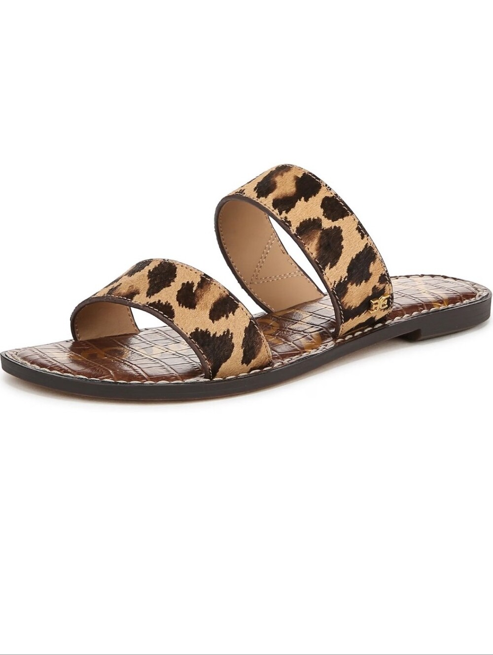 Sam Edelman Leopard Print Sandals Slip On Calf Hair NWT 9